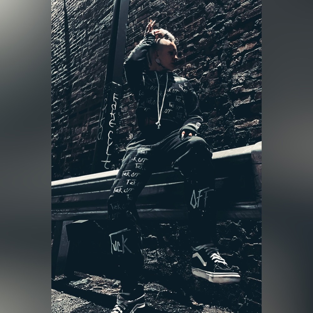 Worship Me Hand Painted Black Joggers (Comes in Men’s & Women’s)